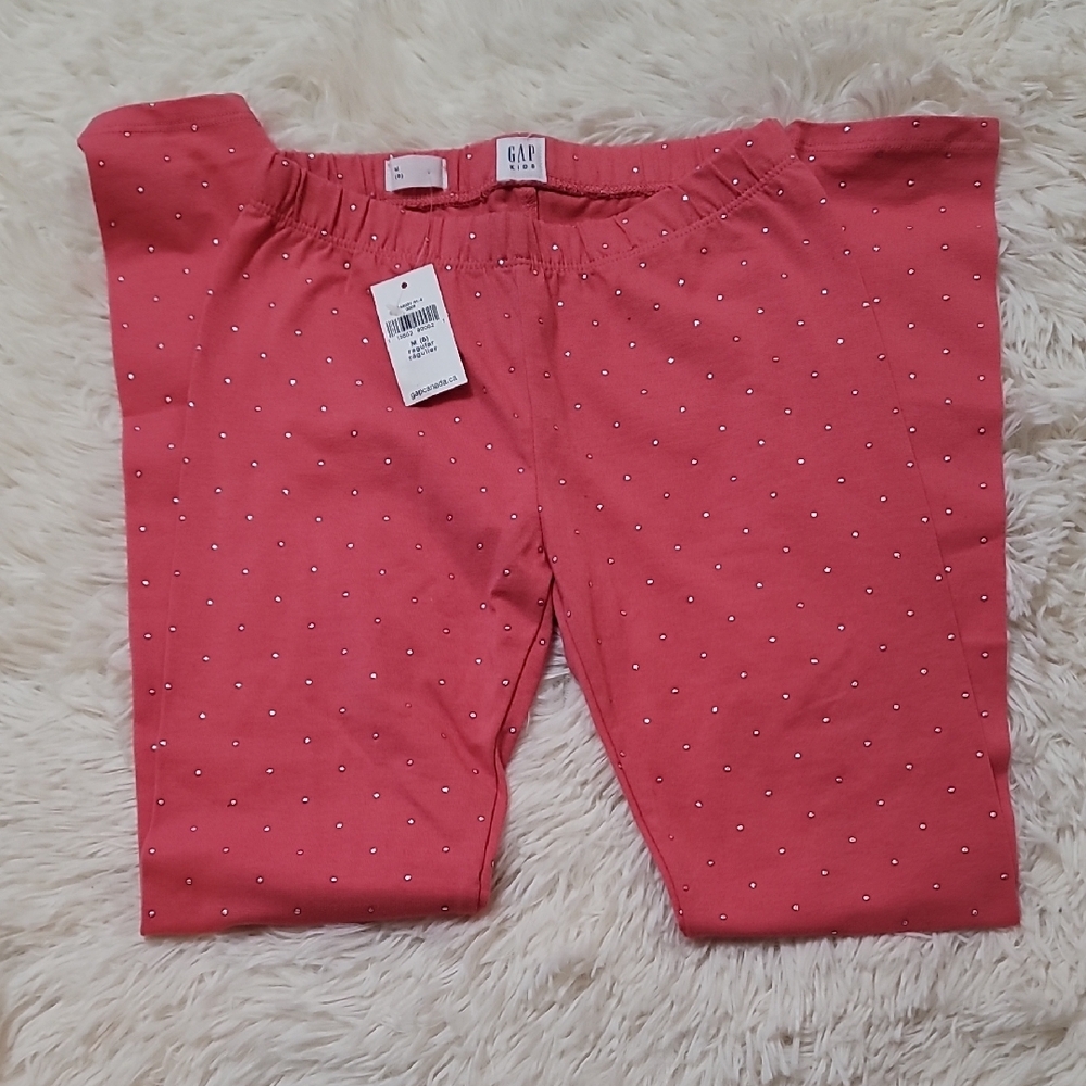 GAP, Girls, Size Medium, Pink Leggings Elastic Waistband Cotton Blend, Pants